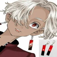 Anting-Anting Akrilik Mode Izana Kurokawa Tokyo Revengers Anime Hanafuda Anting-Anting Panjang Menjuntai untuk Wanita Pria Perhiasan Alat Peraga Cosplay