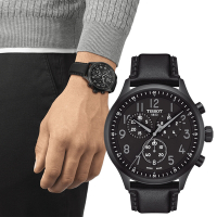 TISSOT 天梭 官方授權 韻馳系列 Chrono XL計時手錶 送禮首選-黑/45mm T1166173605200