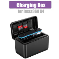 Dual Slot Charging Box for Insta360 X4 Fast Smart Charger Hub For Insta 360 ONE X4 Battery Accessories