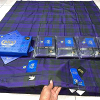 Sarung BHS ORI sandur KDT clasik terbaru - olive tua gold kotak kecil