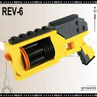 MOC NERF Maverick Gun Building Blocks Kit Rotating Gun Barrel Bricks Model Educational Toys For Gift Juguetes