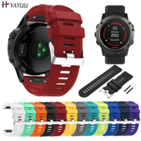 YAYUU Watch Strap for Garmin Fenix 5X Plus Band Quick-Fit Silicone Bands for Fenix 5X/Fenix 6X/Fenix 6X Pro/Fenix 7X/Fenix 3