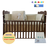 【C.D.BABY】嬰兒寢具田園熊 雙床包 大棉被 M(嬰兒寢具 嬰兒棉被 嬰兒床護圍 床罩床包 嬰兒枕)
