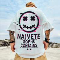 Kemeja-T Oversized S-7XL Cotton Men T shirt Oversized Men's Clothing Tshirt Fashion Short Sleeve T-s