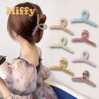 Miffy - Jepit Rambut Silang Bening Transparan Jedai Rambut Salon Slim Cantik