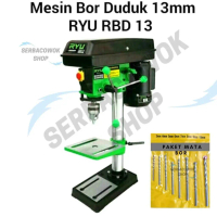 RYU Mesin Bor Duduk 13 Mm Bench Drill RBD 13 Bonus Mata Bor Set Termurah Berkualitas