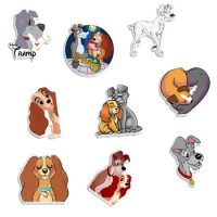 30Pcs/lots Disney Lady And The Tramp Resin Planar for Designs of Ornaments