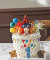 牛寶寶周歲一歲啦生日蛋糕裝飾擺件生肖牛男寶女寶周歲啦蛋糕插件