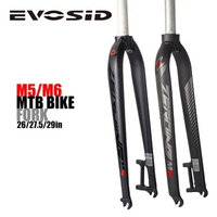 EVOSID Fork M5 M6 MTB Fork Aluminum Alloy Suitable for 26/27.5/29er Tyre Road Bicycle Fork V Brake Front Forks