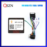 QSZN Wiring Harness Canbus Box Decoder For SKODA Yeti / FABIA / SUPERB Android Car Radio Power Cable Adapter VW-SS-07/RP5-VW-001