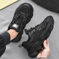 Kasut Lelaki, Ketibaan Baru, Ringan dan Bernafas, Tapak Tebal, Meningkatkan Ketinggian, Sneakers Lar