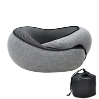 Travel Neck Pillow Memory Foam U-shaped Pillow Snail Style Travel Neck Support Portable Adjustable Soft Noon Break Sleep Pillows