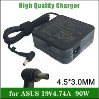 Genuine 19V 4.74A 90W AC Power Adapter Charger For ASUS ZenBook 15 UX533FD UX533FN UX533FN-RH54 4.5mm
