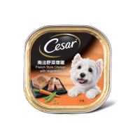 【Cesar 西莎】經典風味餐盒 100g*24入-野菜燉雞 (寵物/狗罐頭/狗食)