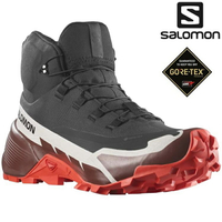 特價 Salomon CROSS HIKE 2 GTX 男款 中筒登山鞋/Gore-tex防水 L41735900 黑/深褐紫/火炬紅