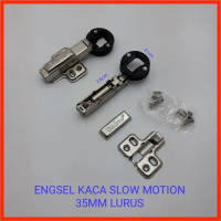 TNT01 Engsel Sendok Kaca 35 mm Slow Motion Lurus Bengkok Soft Close