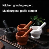 Resin Mortar Pestle Set Garlic Spice Mixing Grinding Crusher Bowl Restaurant Kitchen Tools
