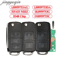 Jingyuqin Remote Key 315/434MHz ID48 For Volkswagen VW Golf 4 5 6 Jetta Passat CC Tiguan Polo Beetle Touran 1J0959753AG/DA/AH/AM