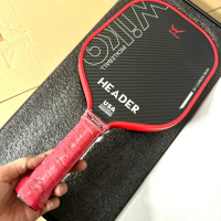 Vợt Pickleball Wika Header Đen đỏ 16mm 100% Carbon T1000