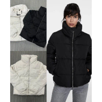 (ของแท้) Stradivarius faded effect puffer anorak แจ็คเก๊ทกันหนาว กันลม กันละอองน้ำได้ดี มี 2 สี คําแ