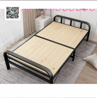 特價✅鐵架折疊床 1.2米家用簡易單人雙人床  折疊床實木床板雙人午睡陪護床鐵
