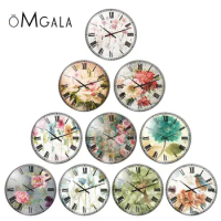 10PCS/lot Round 8-30mm Vintage clock Glass Cabochon for make ring dangle earring Jewelry for key chain hoop earring craft supply