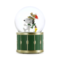 【JARLL 讚爾藝術】Snoopy史努比初雪派對水晶球音樂盒(Peanuts官方授權)