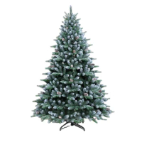 2023 New Design High Quality PVC and PE Mixed Luxury Hinged Christmas Tree Original Design Europe Trend 6ft 7ft 9ft