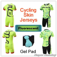 Triathlon Skin Suits Skidding Suit Cycling Skin Jerseys Bike bodysuit Fluo Skating Costume Roller Sportswear Free Shipping