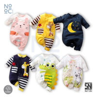 Nooc Baju Bayi Jumper Panjang Sleepsuit Motif Fashion Laki-laki Perempuan Lengan panjang Katun Nyama