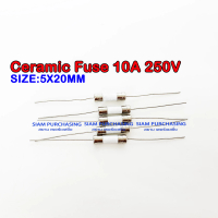 (จำนวน 5 ชิ้น) CERAMIC FUSE เซรามิก ฟิวส์ 10A 250V หางหนู SIZE 5X20MM.
