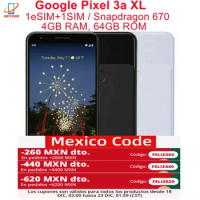 Google Pixel 3a XL 3aXL 6" 4GB RAM 64GB ROM NFC Octa Core Snapdragon Original Unlocked 4G LTE Cell Phone