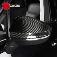 Geniune Carbon Fiber Car Exterior Side Rearview Mirror Cover Shell Sticker for Touareg 19-20 Mirror Decoration Cap Protector St