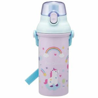 Skater - 彈蓋直飲水樽附背帶 480ml ( 獨角獸) (平行進口貨)