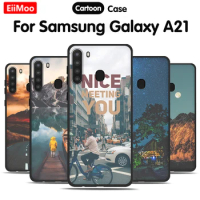 EiiMoo TPU Cover For Samsung Galaxy A21 Case Fashion New Pattern Silicone Back Cover For Samsung Galaxy A21 Phone Case A 21