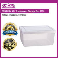 CENTURY 42L Transparent Storage Box Multifunction Stackable Toy Storage Box Organiser 7776