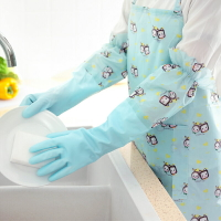 洗碗手套女家務防水耐用橡膠廚房刷碗乳膠塑膠洗衣服膠皮加絨加厚