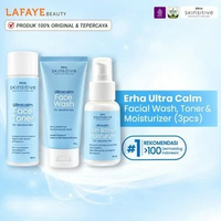 ERHA Skinsitive Ultracalm Face Moisturizer + Face Wash + Toner - Skincare Perawatan Wajah Kulit Sens
