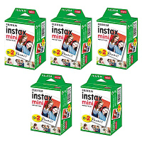富士 instax mini 空白底片 5盒 (10入共100張)