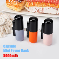 5000mAh Capsule Mini Power Bank For iPhone Samsung Xiaomi OPPO Portable Charger External Battery Powerbank Backup PoverBank