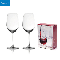 【Ocean】麥德遜紅酒杯 425ml 2入禮盒組(紅酒杯)