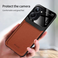 Luxury Original Leather Shockproof Case For vivo Y36 4G Camera Protect Phone back Cover For VIVO Y 36 Y36 Silicone Frame Coque