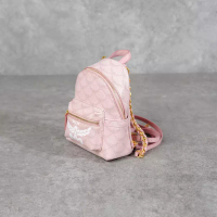 MCM Tas MCM VISETOS WHITE PINK BEBEBOO BACKPACK 100% ORIGINAL