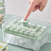 Ice Box new creative one-button press-type easy release high-color ice box household food-grade ice storage mold