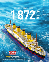 Dovob Micro  Blocks TITANIC Model Building set with 2 FIGURE 1872 Piece  bricks Toy Gift for s and K