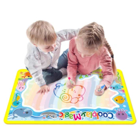 Coolplay Animal Themes Rainbow Water Drawing Mat &amp; 2 Pens Water Doodle Mat Coloring Books Water Painting Rug Xmas Gift for Kids