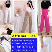OUTFITAR_Celana Kulot Wanita Basic HW Irene Cullotes Scuba Wide Leg Premium celanakulot Panjang Casu