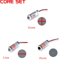 650nm 5mW Red Point / Line / Cross Laser Module Head Glass Lens Focusable Focus Adjustable Laser Diode Head Industrial Class
