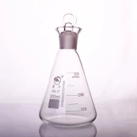 Lodine flask with ground-in glass stopper 300ml,Erlenmeyer flask with tick mark,Lodine volumetric flask,Triangular flask