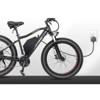 Hunting retro Beach Cruiser Off-road fat tire 500W 1000W 2000W electric Mixed Road Mountain City bike Pedal assist motorcycle